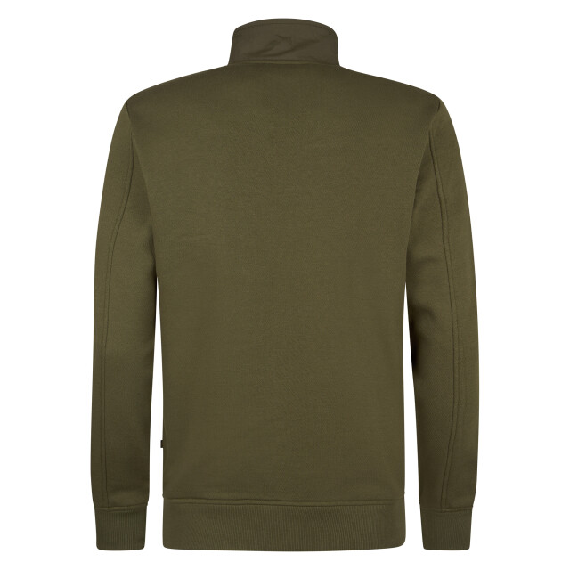 Petrol Industries men sweater collar zip m-3050-swc323 6088 army green 05791.340.0011 large