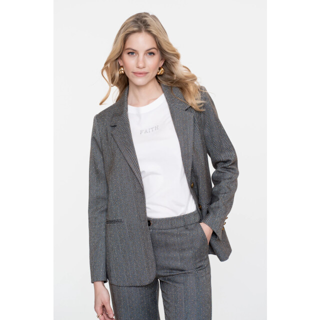 Geisha 55522-10 950 blazer herringbone + stones anthracite stones 55522-10 950 large