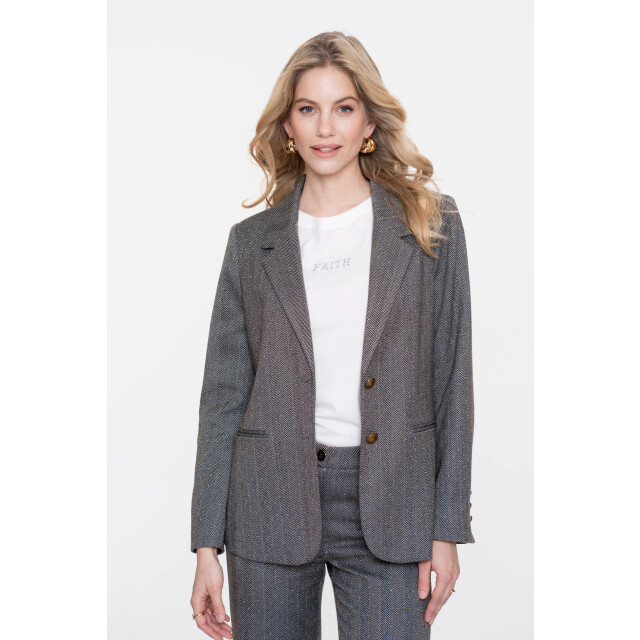 Geisha 55522-10 950 blazer herringbone + stones anthracite stones 55522-10 950 large