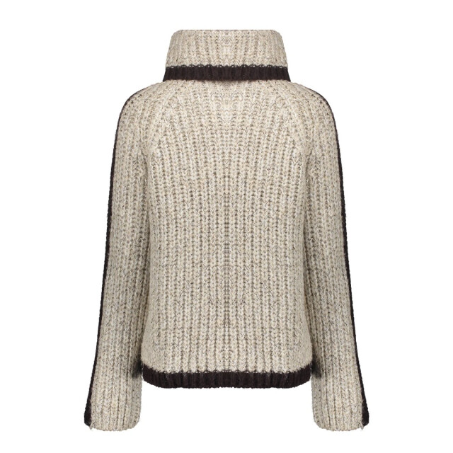 Geisha 54562-23 720 pullover stripe at sleeve sand melange/brown 54562-23 720 large