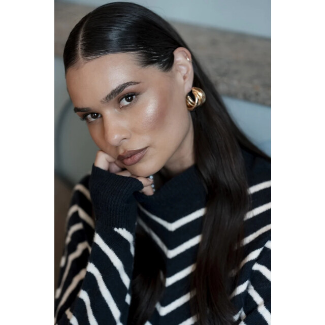 Geisha 54504-10 675 pull stripes turtleneck navy/offwhite 54504-10 675 large