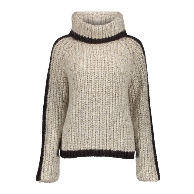 Geisha 54562-23 720 pullover stripe at sleeve sand melange/brown 54562-23 720 large