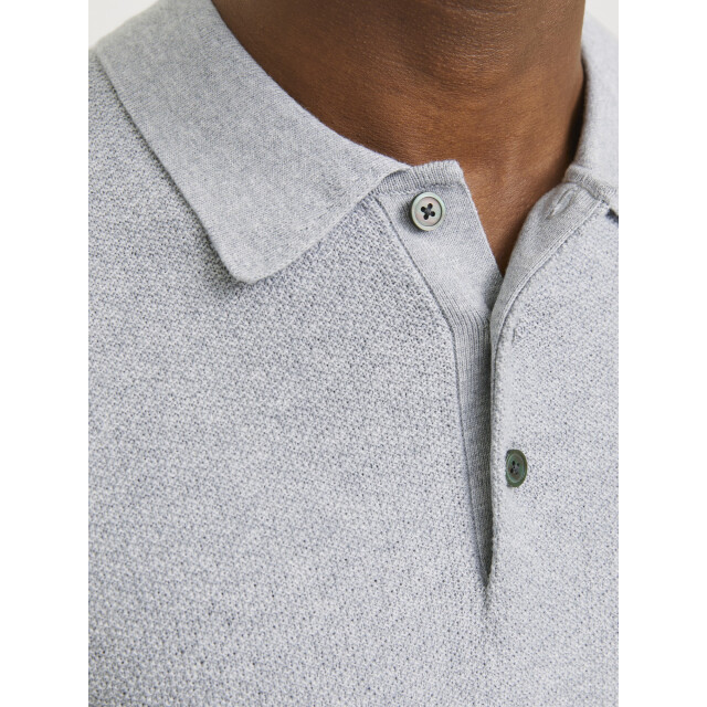 Jack & Jones Sandri knit polo ls 12284506-GRY-S large