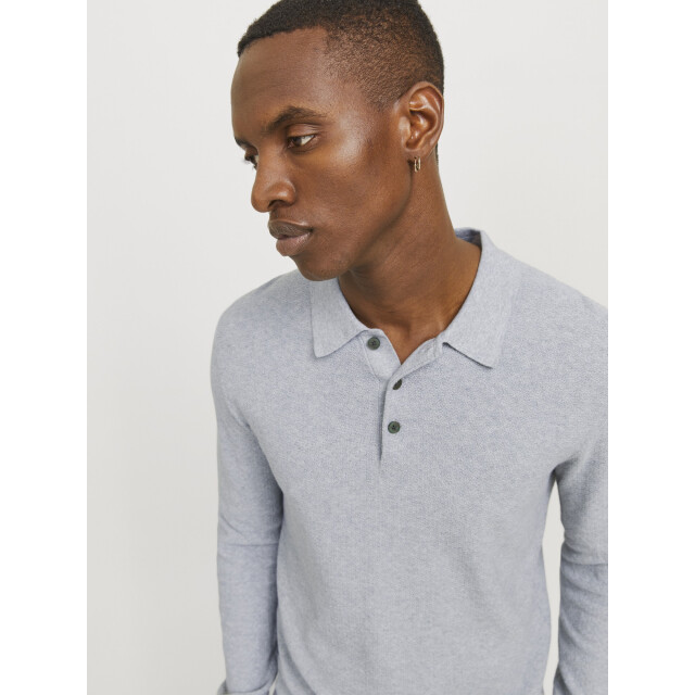 Jack & Jones Sandri knit polo ls 12284506-GRY-S large