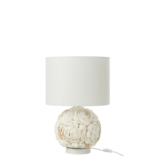 J-Line Table lamp waving ceramic white 53861 large