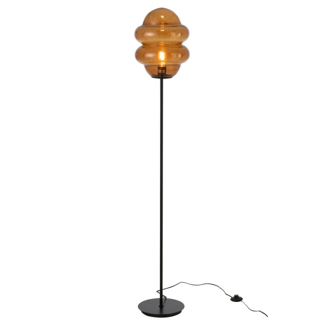 J-Line Floor lamp honey spoon glass brown 48794 large
