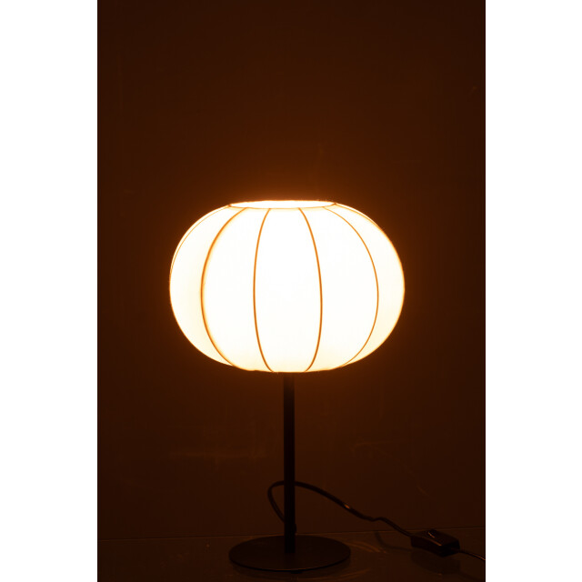 J-Line Table lamp lantern metal/textile white small 54206 large