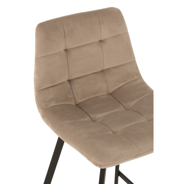 J-Line Barstool olivier textile/metal beige 15469 large