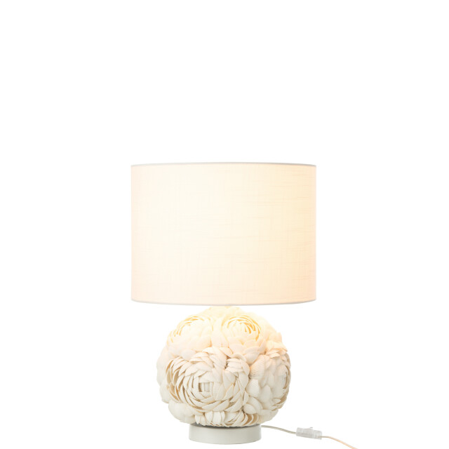 J-Line Table lamp waving ceramic white 53861 large