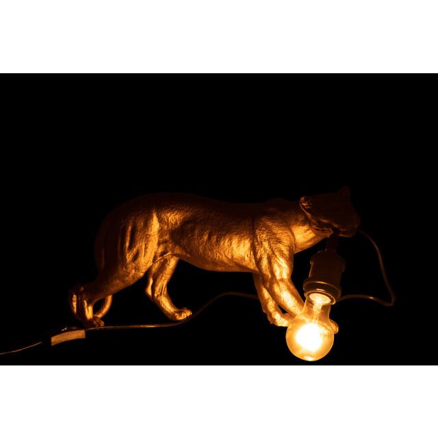 J-Line Table lamp puma resin gold small 37846 large