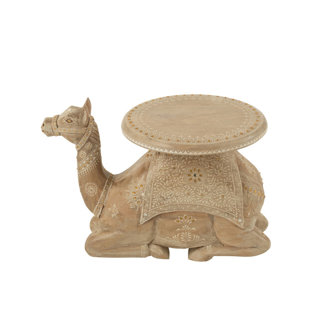 J-Line Sidetable camel mango wood natural/white 50594 large