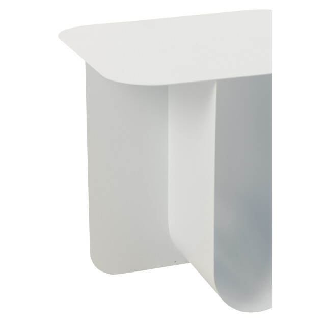 J-Line Side table square metal white 51333 large