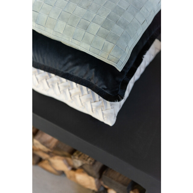 J-Line Cushion square little leather green 17938 large