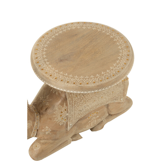 J-Line Sidetable camel mango wood natural/white 50594 large