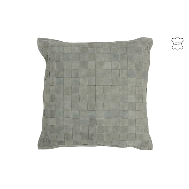J-Line Cushion square little leather green 17938 large