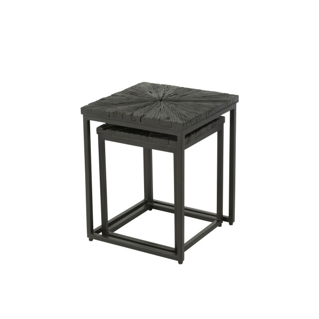 J-Line Bijzettafels hout-ijzer shanil (2-delig) 37750 large