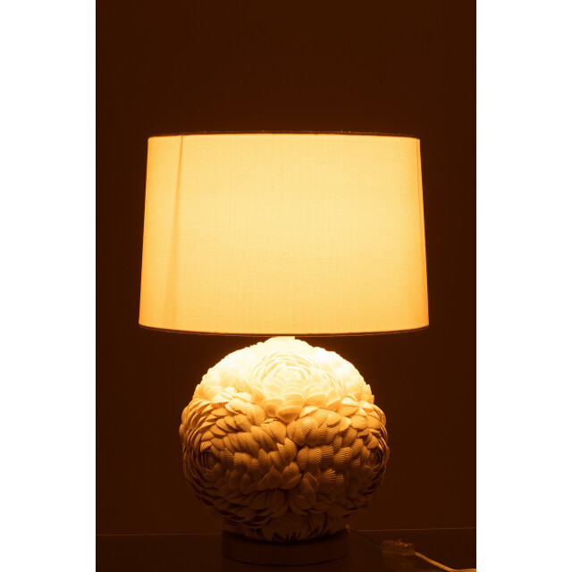 J-Line Table lamp shell white large 53862 large