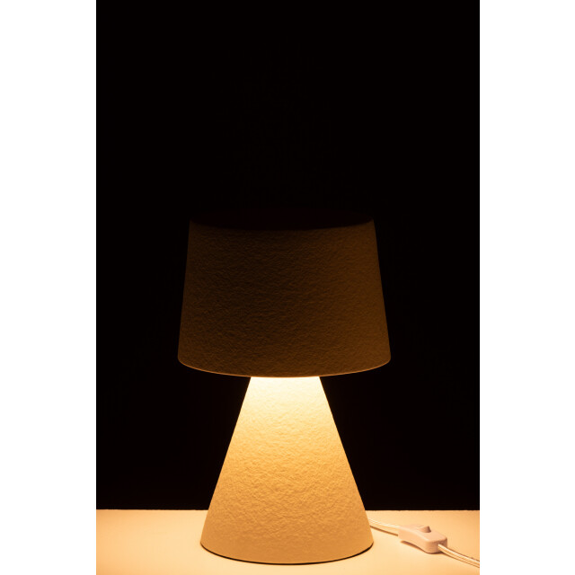 J-Line Table lamp small shade stoneware beige 48730 large
