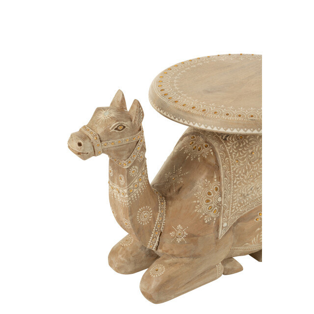 J-Line Sidetable camel mango wood natural/white 50594 large