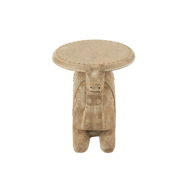 J-Line Sidetable camel mango wood natural/white 50594 large