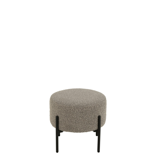 J-Line Stool boucle plywood/polyester grey/black 50854 large
