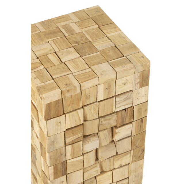 J-Line Sidetable/stool pieces teak wood natural small 21118 large