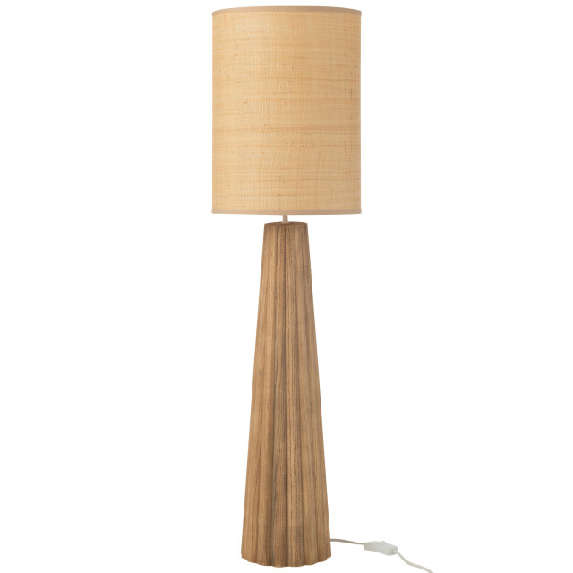 J-Line Table lamp umbrella ailanthus wood natural large 49429 large