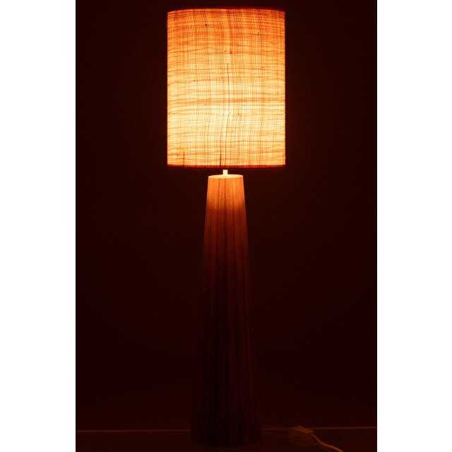 J-Line Table lamp umbrella ailanthus wood natural large 49429 large