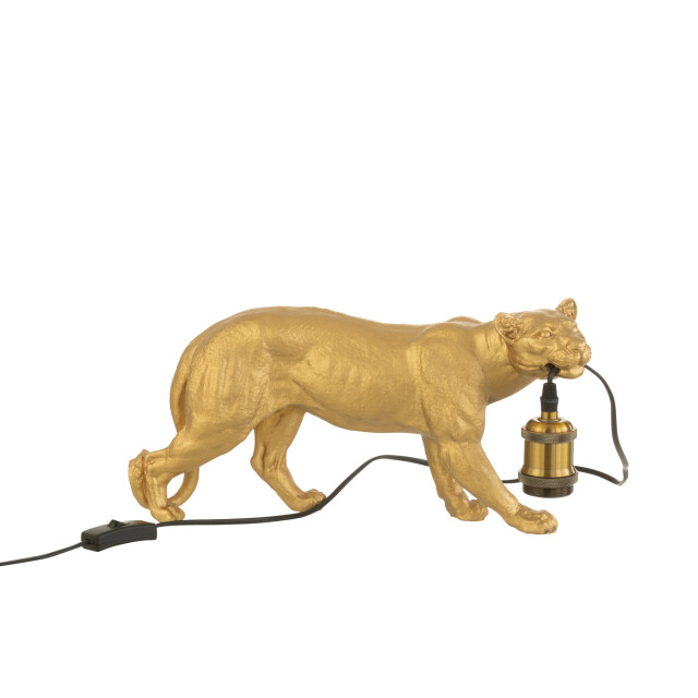 J-Line Table lamp puma resin gold small 37846 large