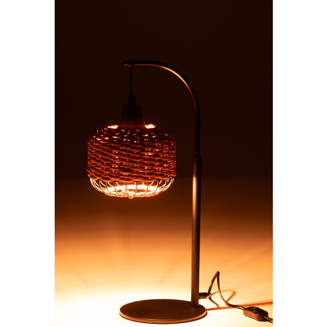 J-Line Table lamp lantern metal orange 53773 large