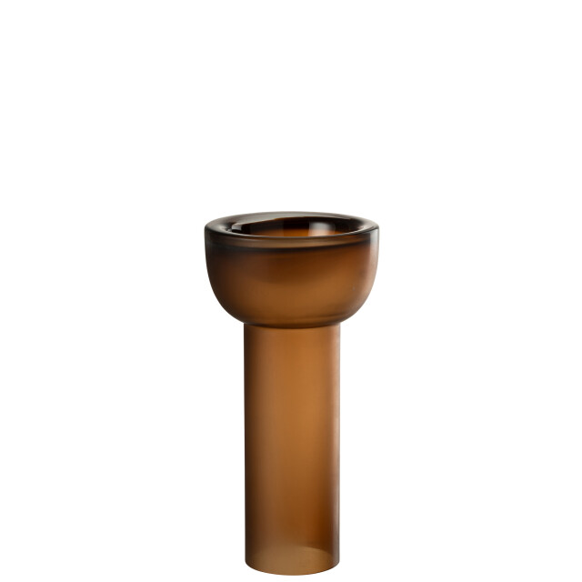 J-Line Vase/candleholder yoko glass brown medium 53420 large