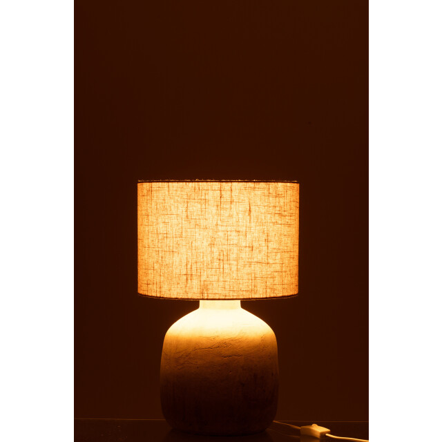 J-Line Table lamp mia terracotta beige small 53868 large