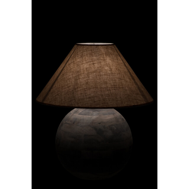 J-Line Lampf+sh ball barn wood grey l 67cm 58247 large