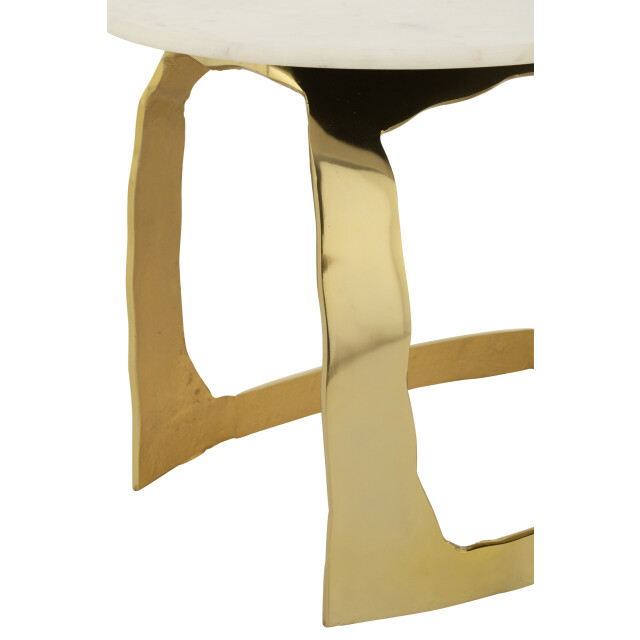 J-Line Side table aluminium/stone gold colored/white small 55947 large