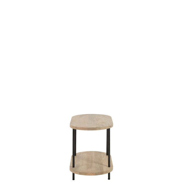 J-Line Side table eli 2shelves mango wood/iron natural/grey 20947 large