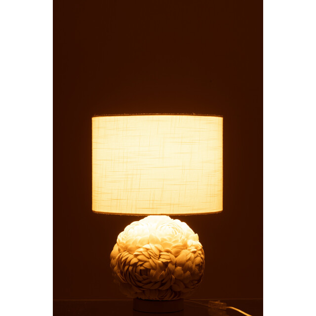 J-Line Table lamp waving ceramic white 53861 large