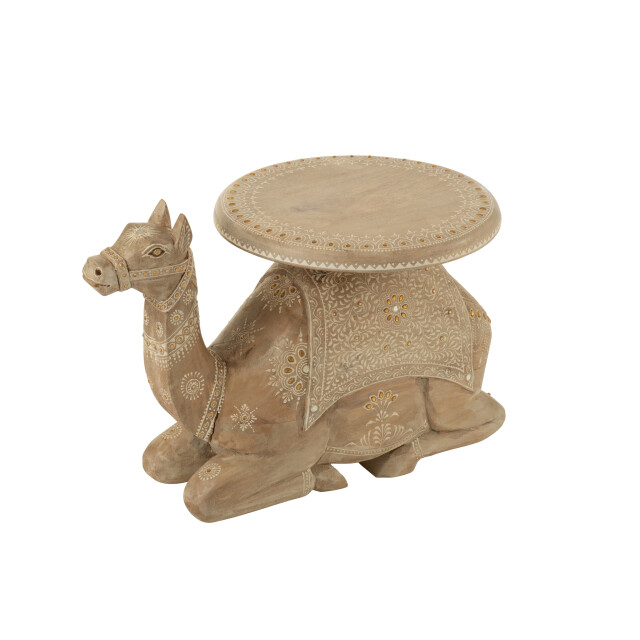 J-Line Sidetable camel mango wood natural/white 50594 large