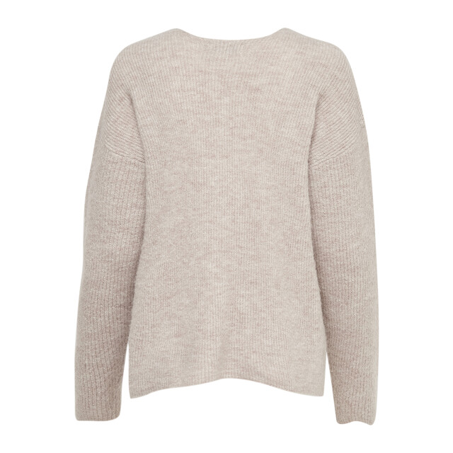 Only onlcamilla v-neck l/s pullover knt 15204588 pumice 06712.938.0020 large