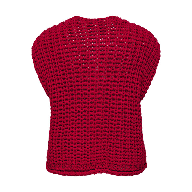 Only onlchloe ss rib button vest knt 15352208 salsa 06741.670.0001 large