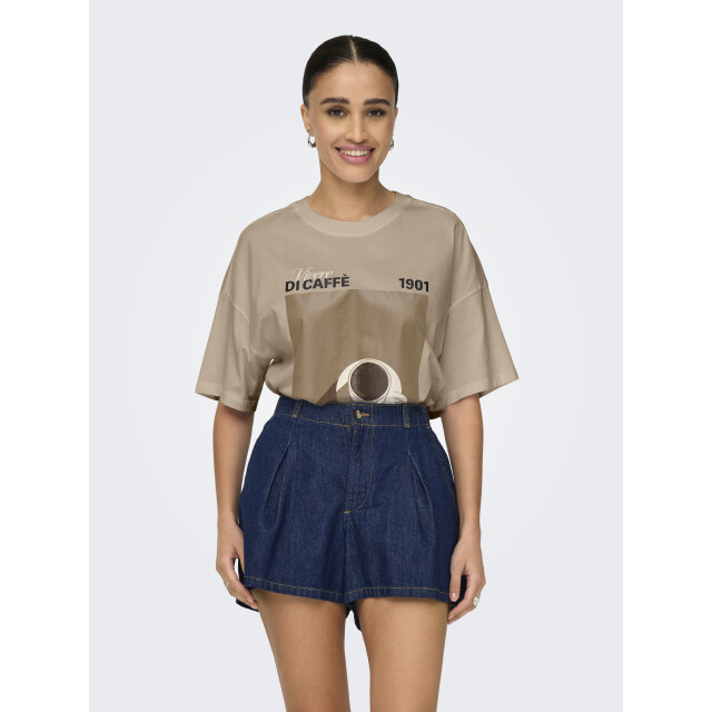 Only onlvivvi life s/s lovely top jrs 15346761 humus 06011.840.0079 large