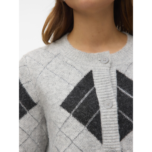 Vero Moda vmdae ls o-neck cardigan 10334877 light grey melange 06741.910.0029 large
