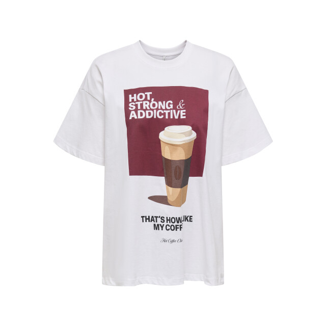 Only onlvivvi life s/s lovely top jrs 15346761 bright white 06011.100.0266 large