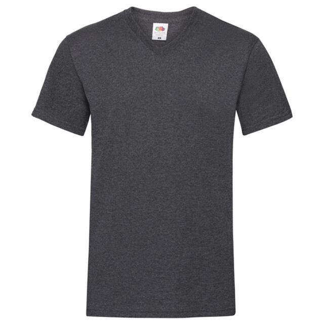 Fruit of the Loom Unisex adult waardevol heide v hals t-shirt UTLT2576_darkgrey large