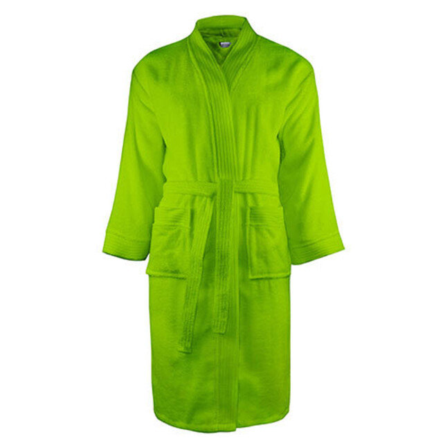 The One Towelling Klassieke badjas voor volwassenen UTLT4043_limegreen large