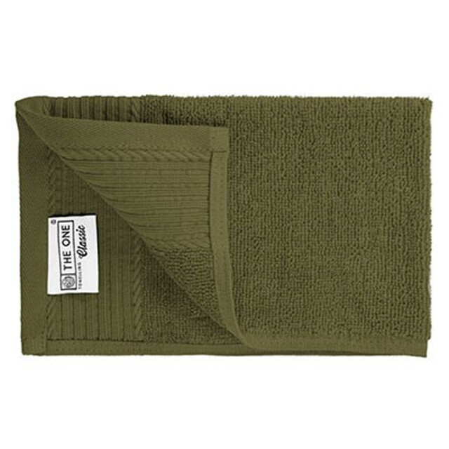 The One Towelling Klassieke gastendoek UTLT4048_olivegreen large