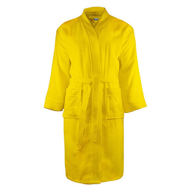 The One Towelling Klassieke badjas voor volwassenen UTLT4043_yellow large