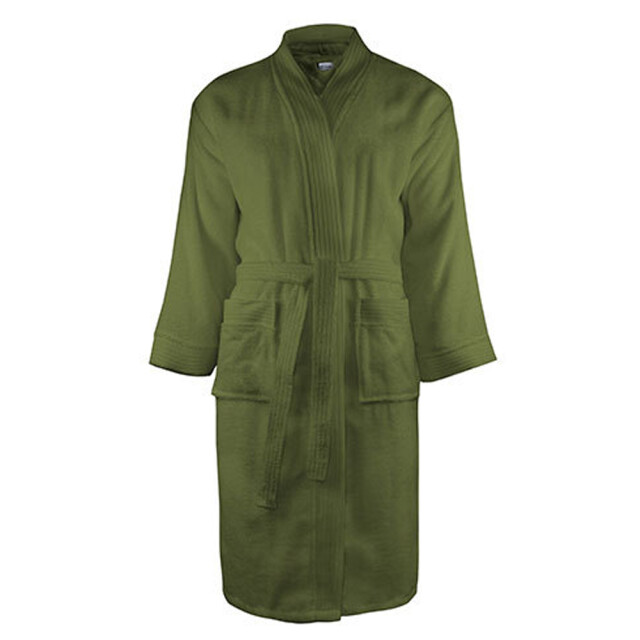 The One Towelling Klassieke badjas voor volwassenen UTLT4043_olivegreen large