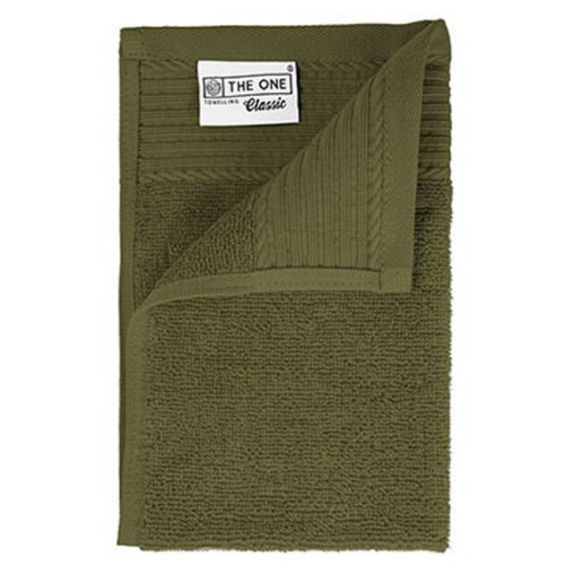 The One Towelling Klassieke gastendoek UTLT4048_olivegreen large