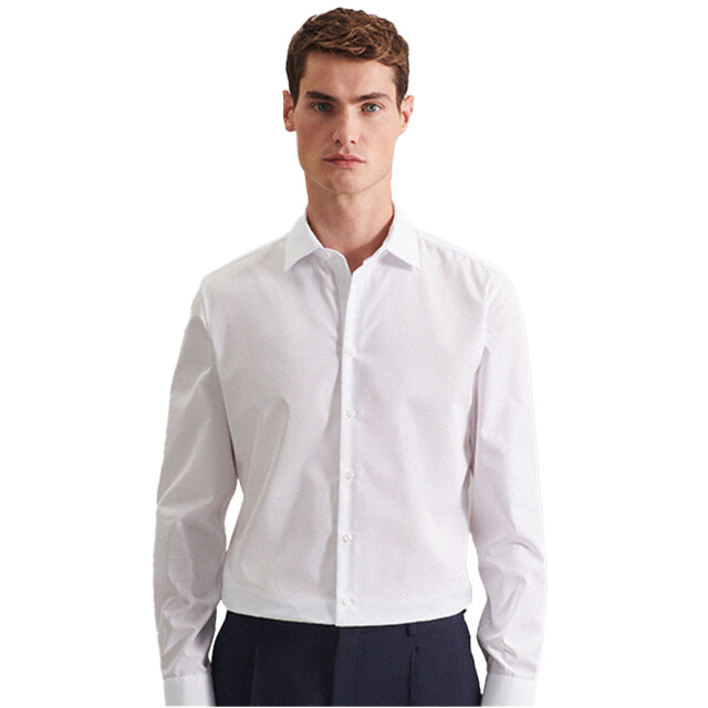 Seidensticker Heren oxford overhemd met lange mouwen UTLT4343_white large