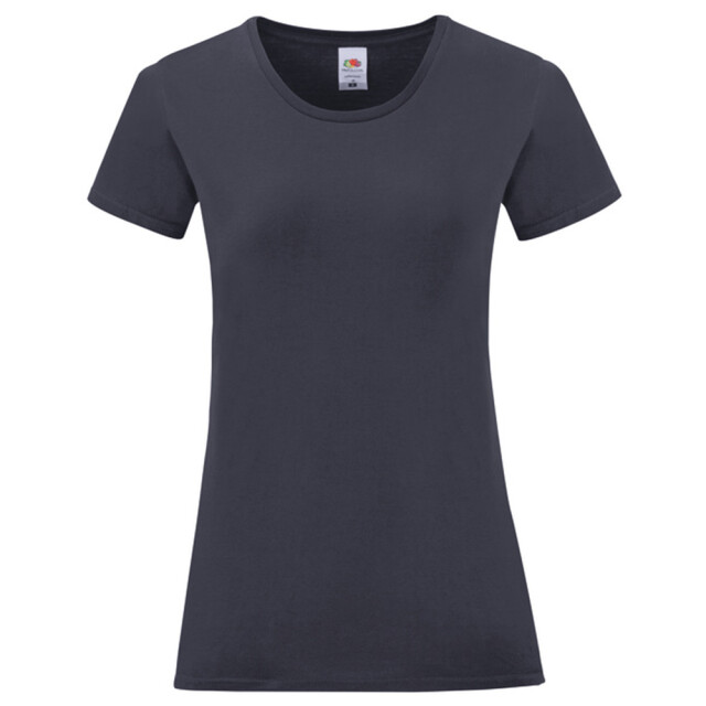 Fruit of the Loom Dames iconic combed cotton t-shirt UTLT5720_deepnavy large